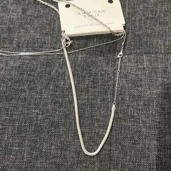 American Eagle Outfitters Silver and Gold Heart Necklace - Picture 3 of 5